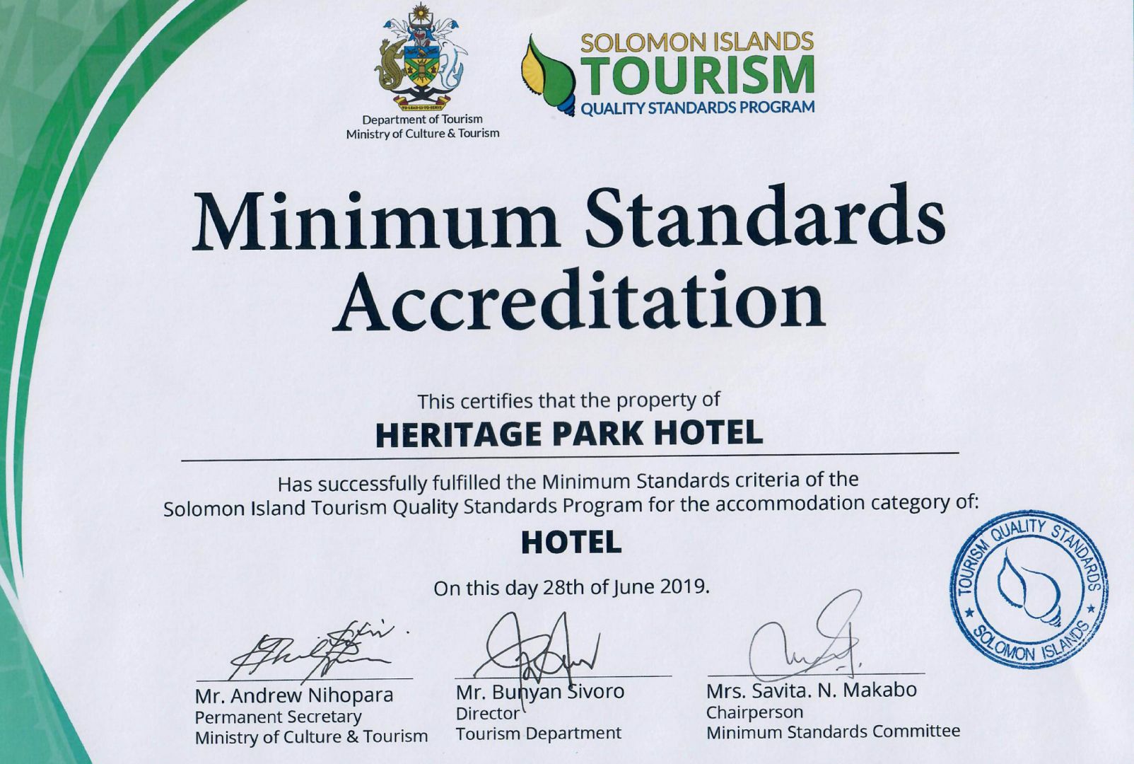 Minimum Standards Accreditation